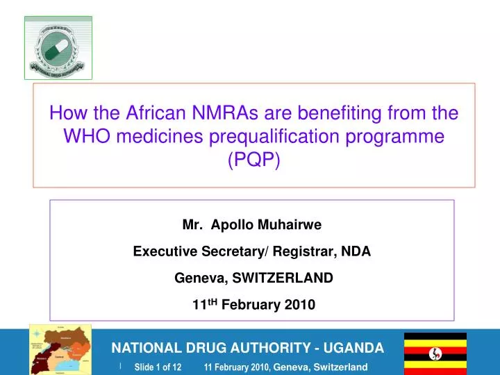 how the african nmras are benefiting from the who medicines prequalification programme pqp