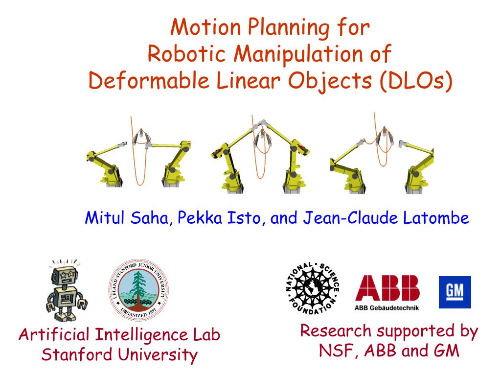 PPT - Motion Planning for Robotic Manipulation of Deformable Linear ...