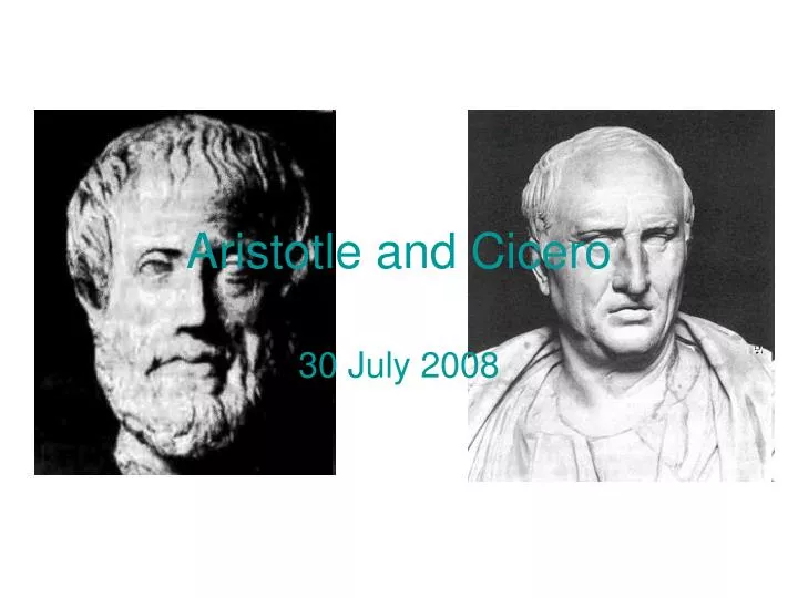 aristotle and cicero