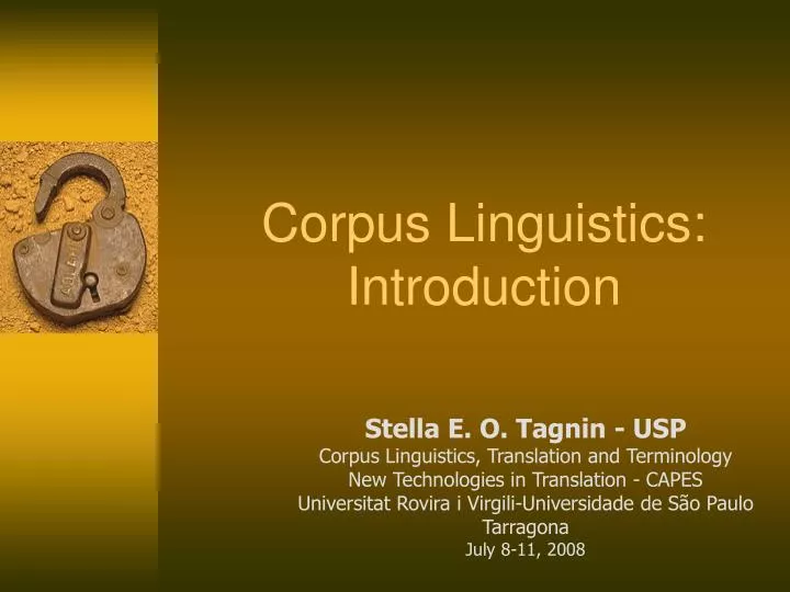 corpus linguistics introduction