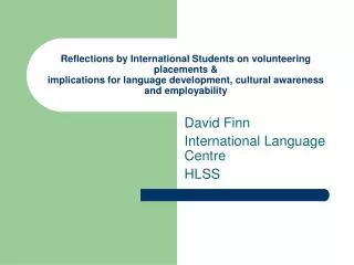 David Finn International Language Centre HLSS