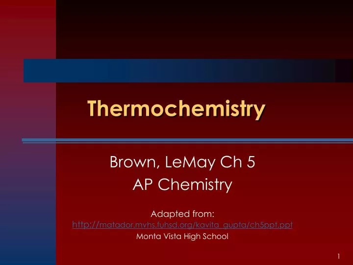 thermochemistry