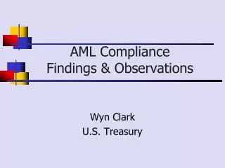 AML Compliance Findings &amp; Observations