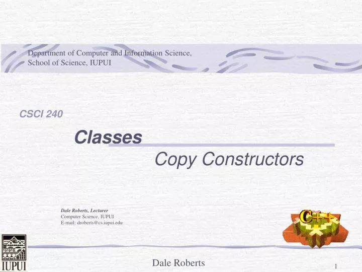 classes copy constructors