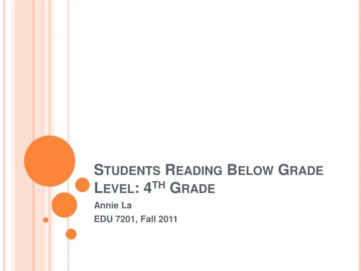 students reading below grade level 4 th grade