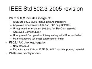 IEEE Std 802.3-2005 revision
