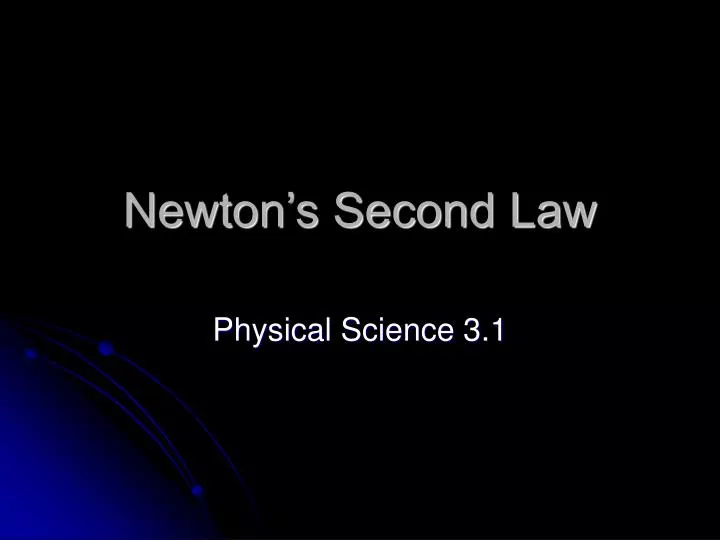 newton s second law