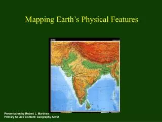 Mapping Earth’s Physical Features