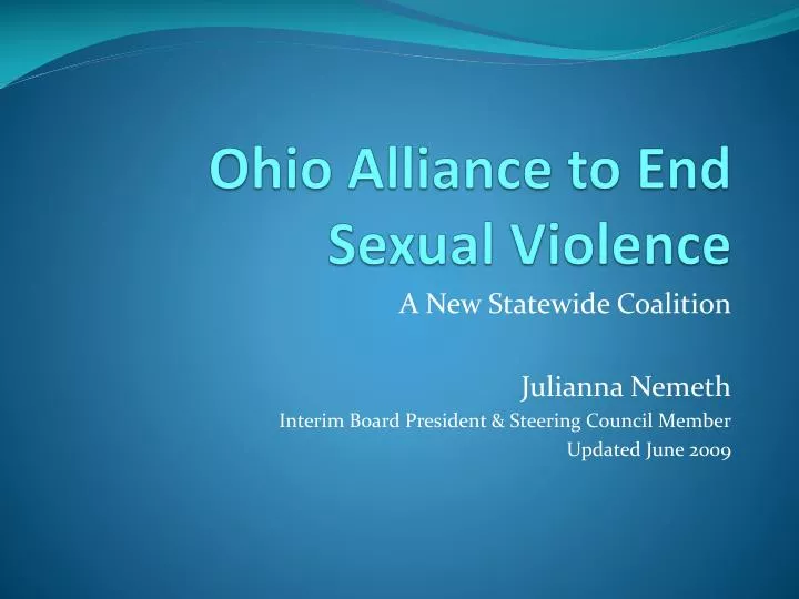 ohio alliance to end sexual violence