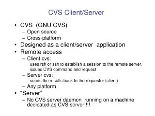 CVS Client/Server