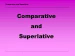 Comparative and Superlative Adjectives - slide 1