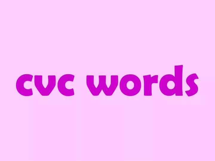 cvc words