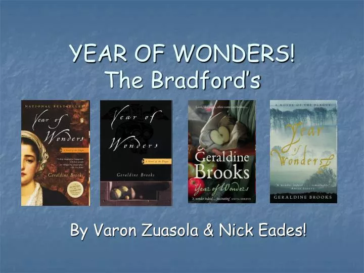 year of wonders the bradford s