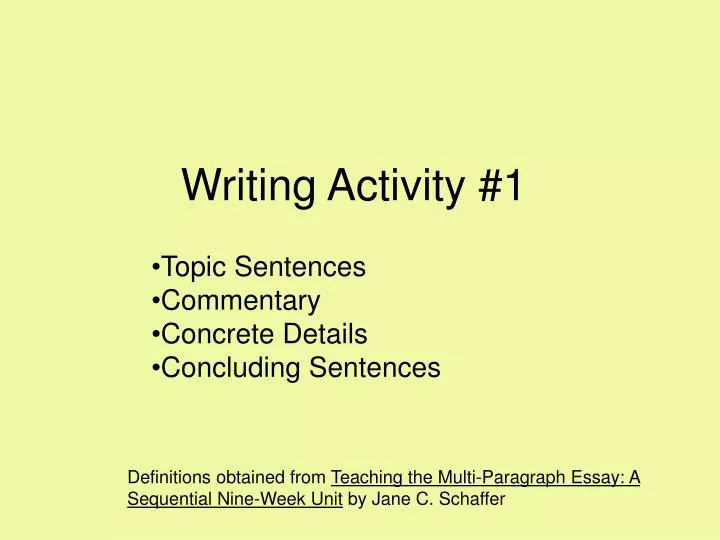 writing activity 1