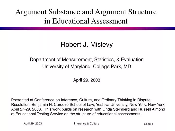 argument substance and argument structure in educational assessment