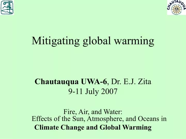 mitigating global warming