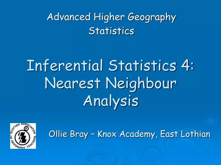 inferential statistics 4 nearest neighbour analysis