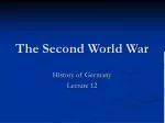 The Second World War - slide 1