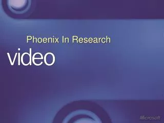 Phoenix In Research