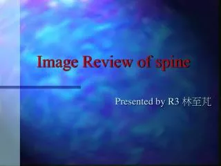 Image Review of spine