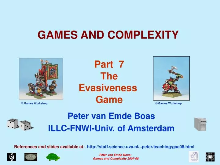 games and complexity