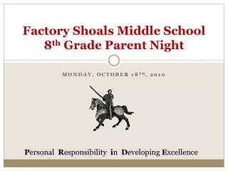 Factory Shoals Middle School 8 th Grade Parent Night
