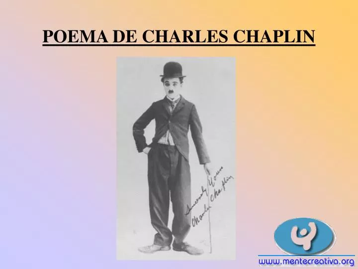 poema de charles chaplin