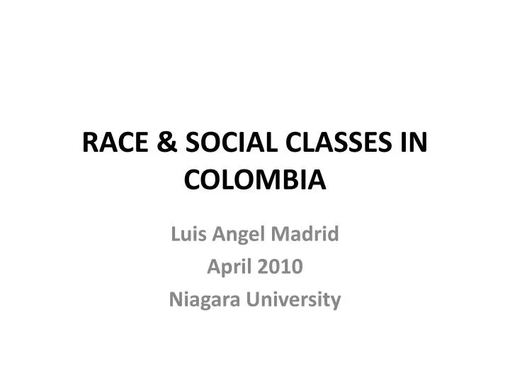 race social classes in colombia