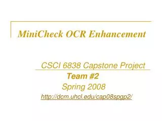 MiniCheck OCR Enhancement