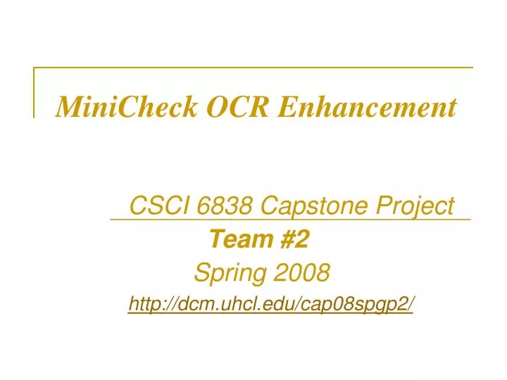 minicheck ocr enhancement