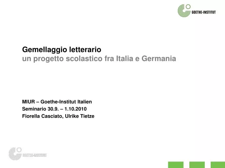 gemellaggio letterario un progetto scolastico fra italia e germania