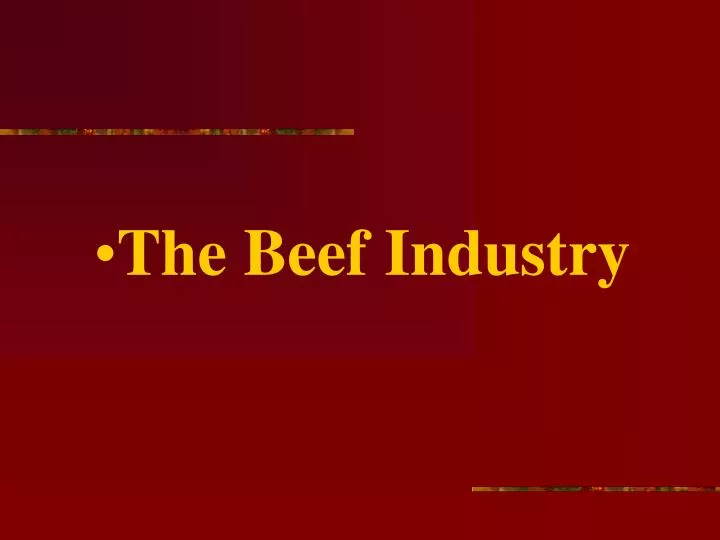 the beef industry