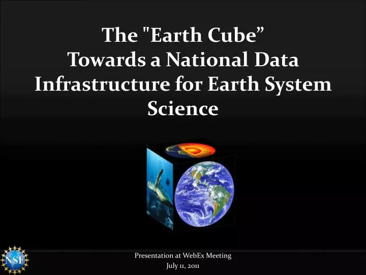 the earth cube towards a national data infrastructure for earth system science