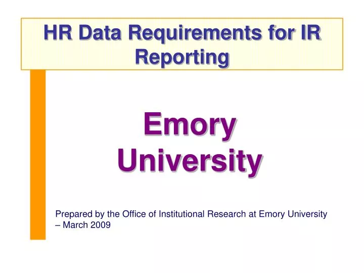 hr data requirements for ir reporting