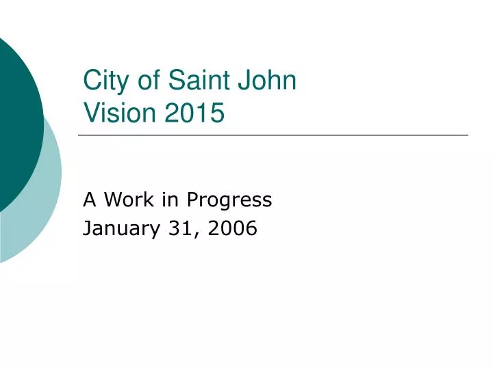 city of saint john vision 2015