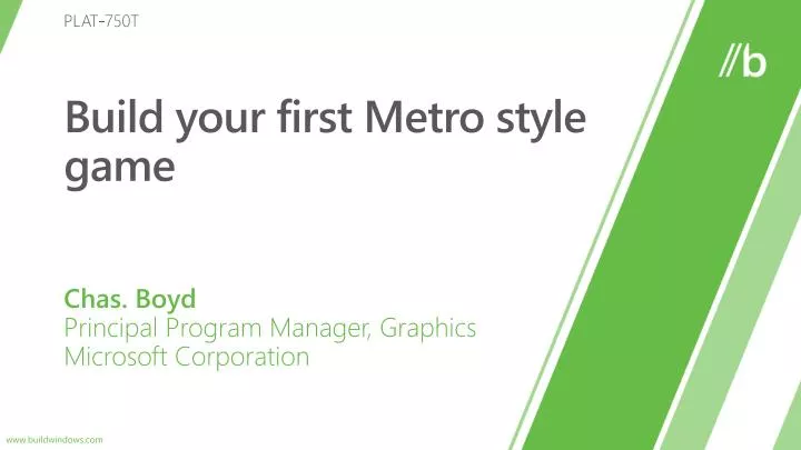build your first metro style game