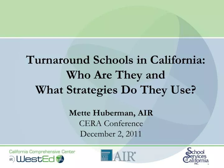 turnaround schools in california who are they and what strategies do they use