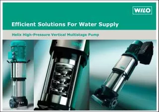 Efficient Solutions For Water Supply