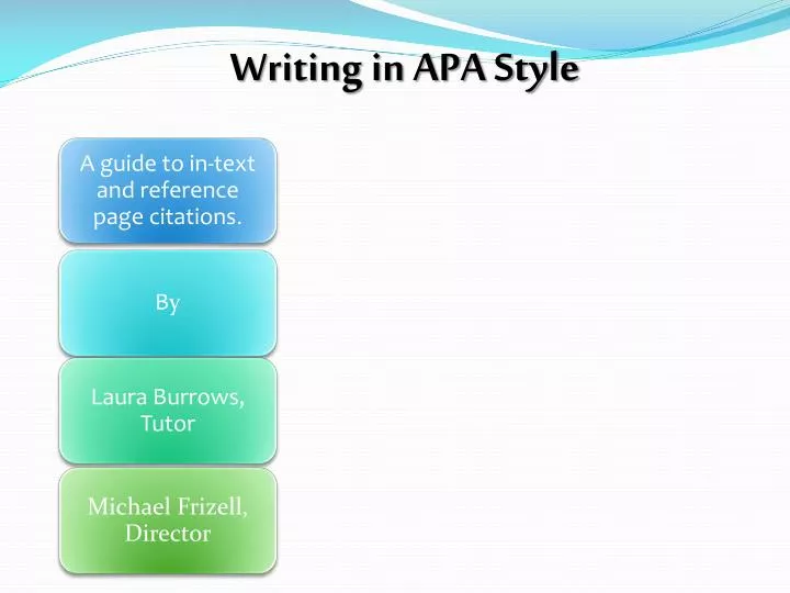 writing in apa style