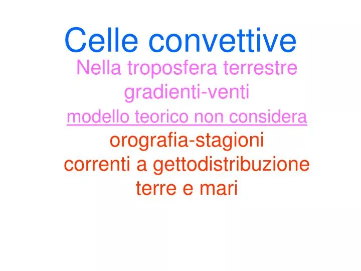 celle convettive
