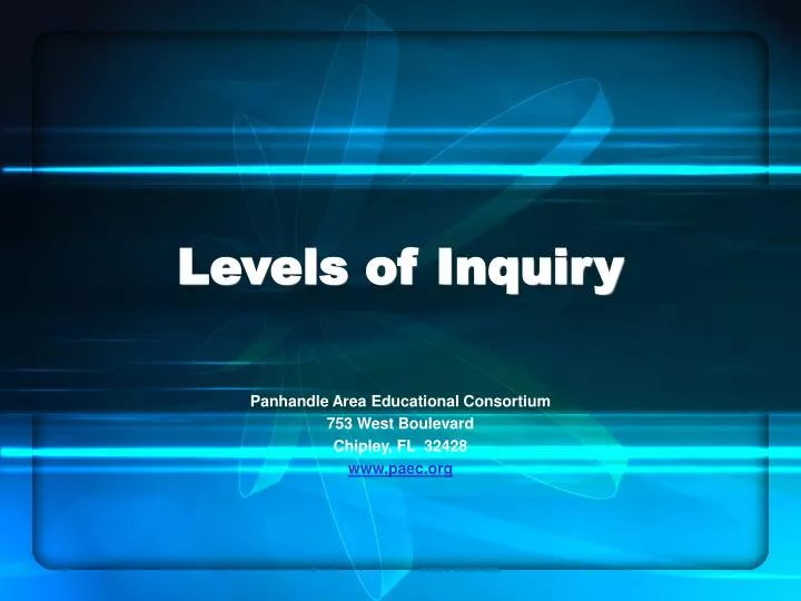 levels of inquiry