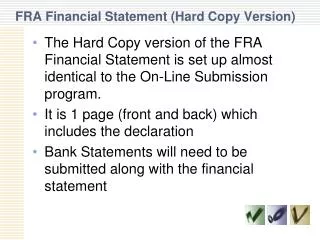 FRA Financial Statement (Hard Copy Version)