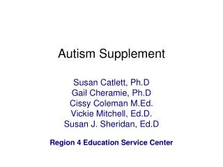 Autism Supplement
