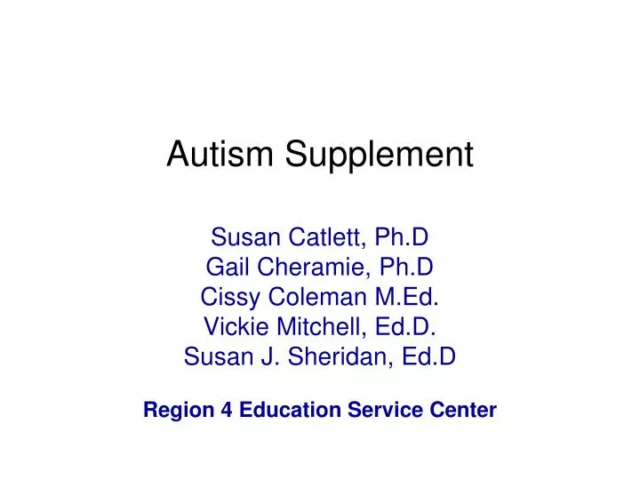 autism supplement