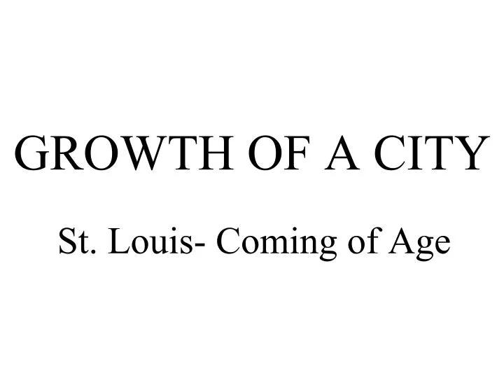 growth of a city