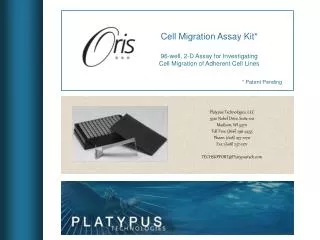 Platypus Technologies, LLC 5520 Nobel Drive, Suite 100 Madison, WI 53711 Toll Free: (866) 296-4455 Phone: (608) 237-1270
