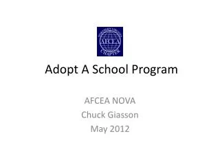 Adopt A School Program