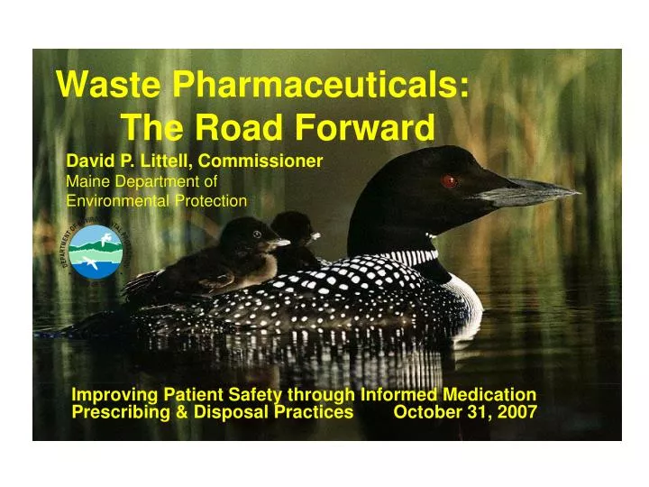 waste pharmaceuticals the road forward