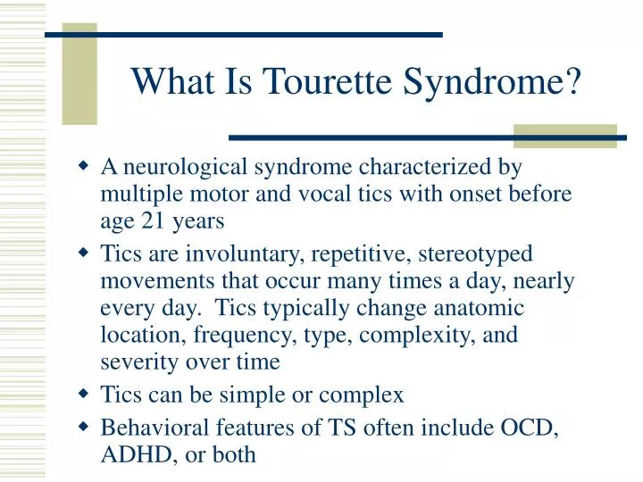 what is tourette syndrome