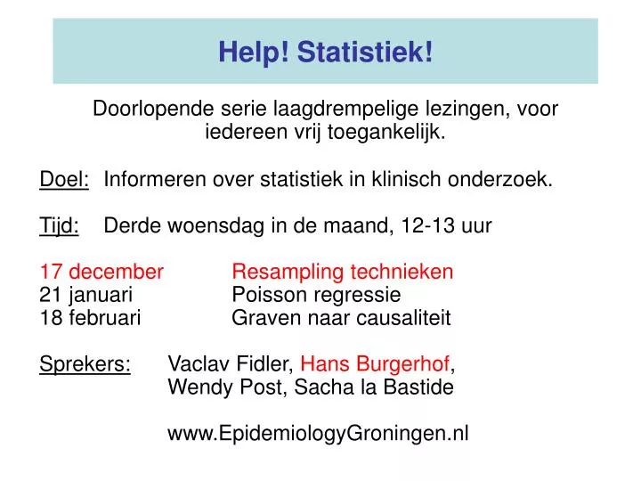 help statistiek